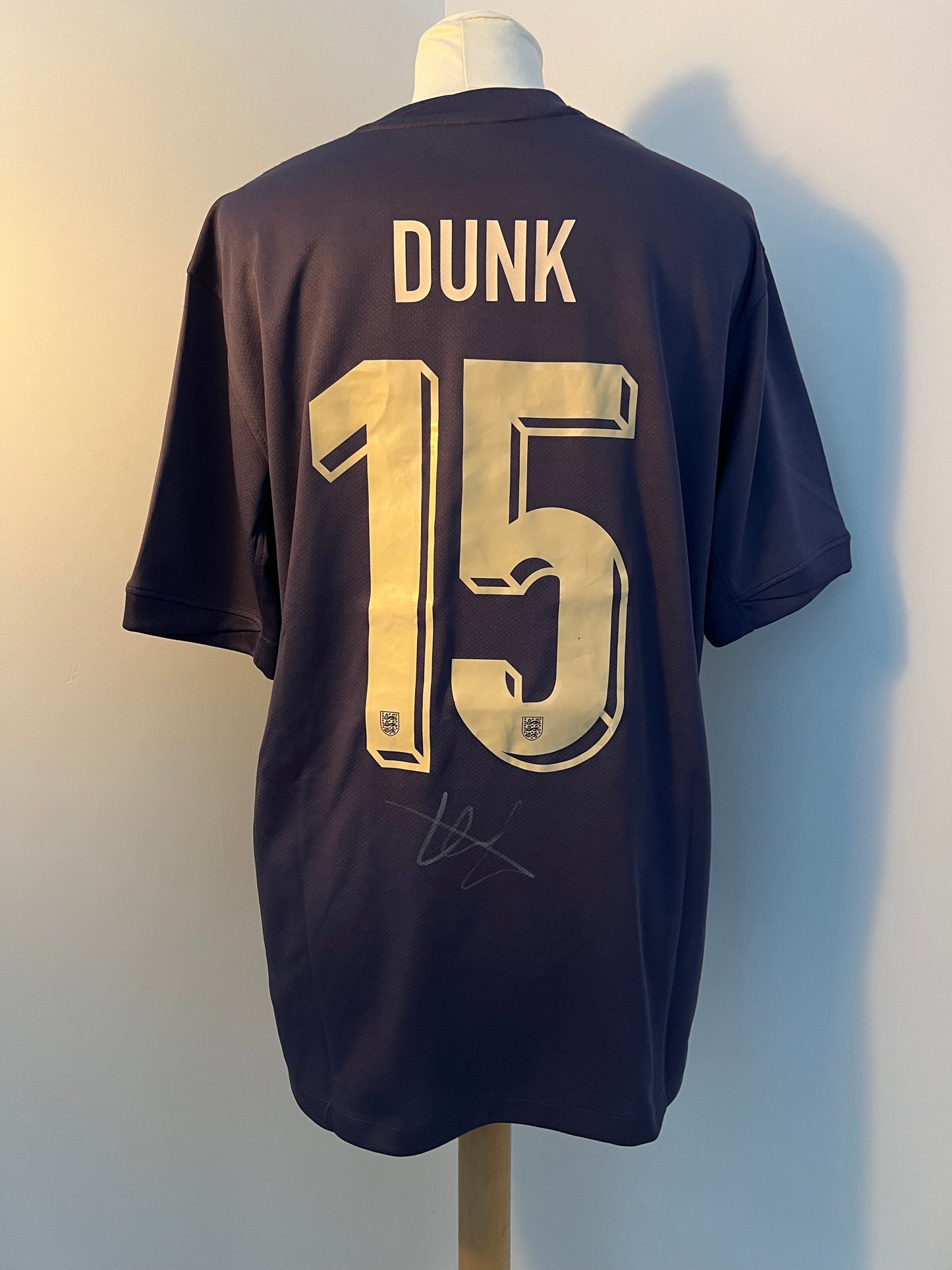 Lewis dunk hand signed England away kit