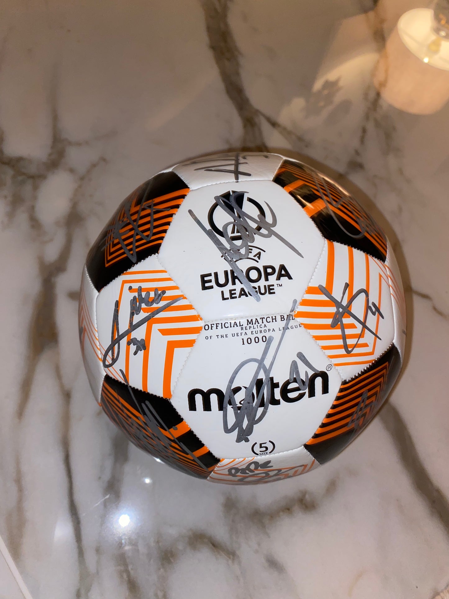 Villarreal CF squad signed football