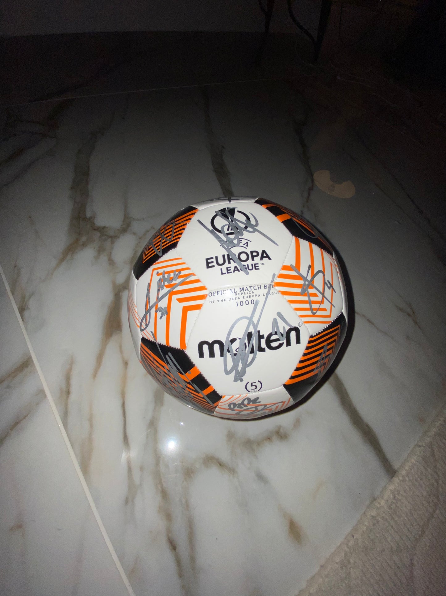 Villarreal CF squad signed football