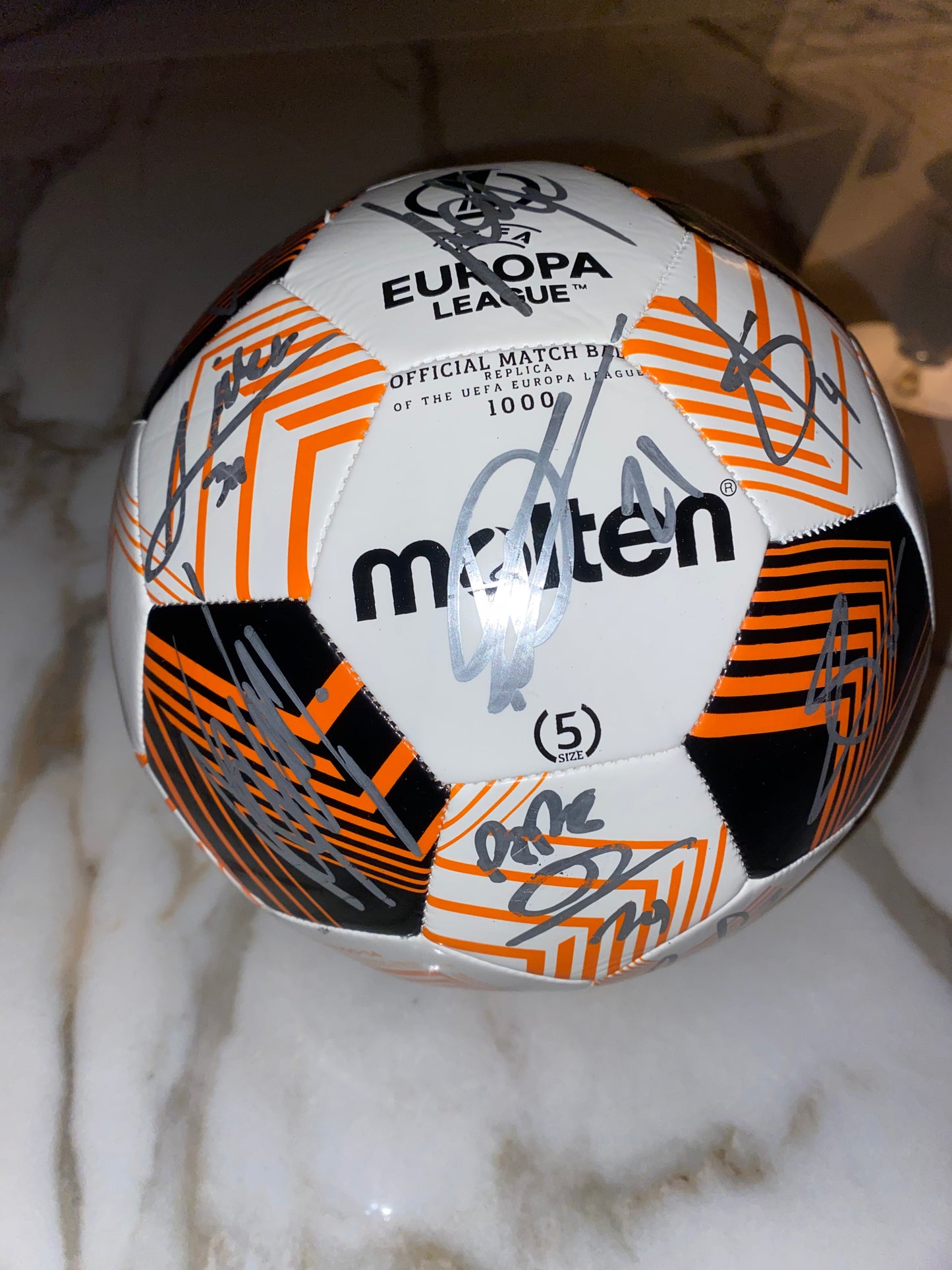 Villarreal CF squad signed football