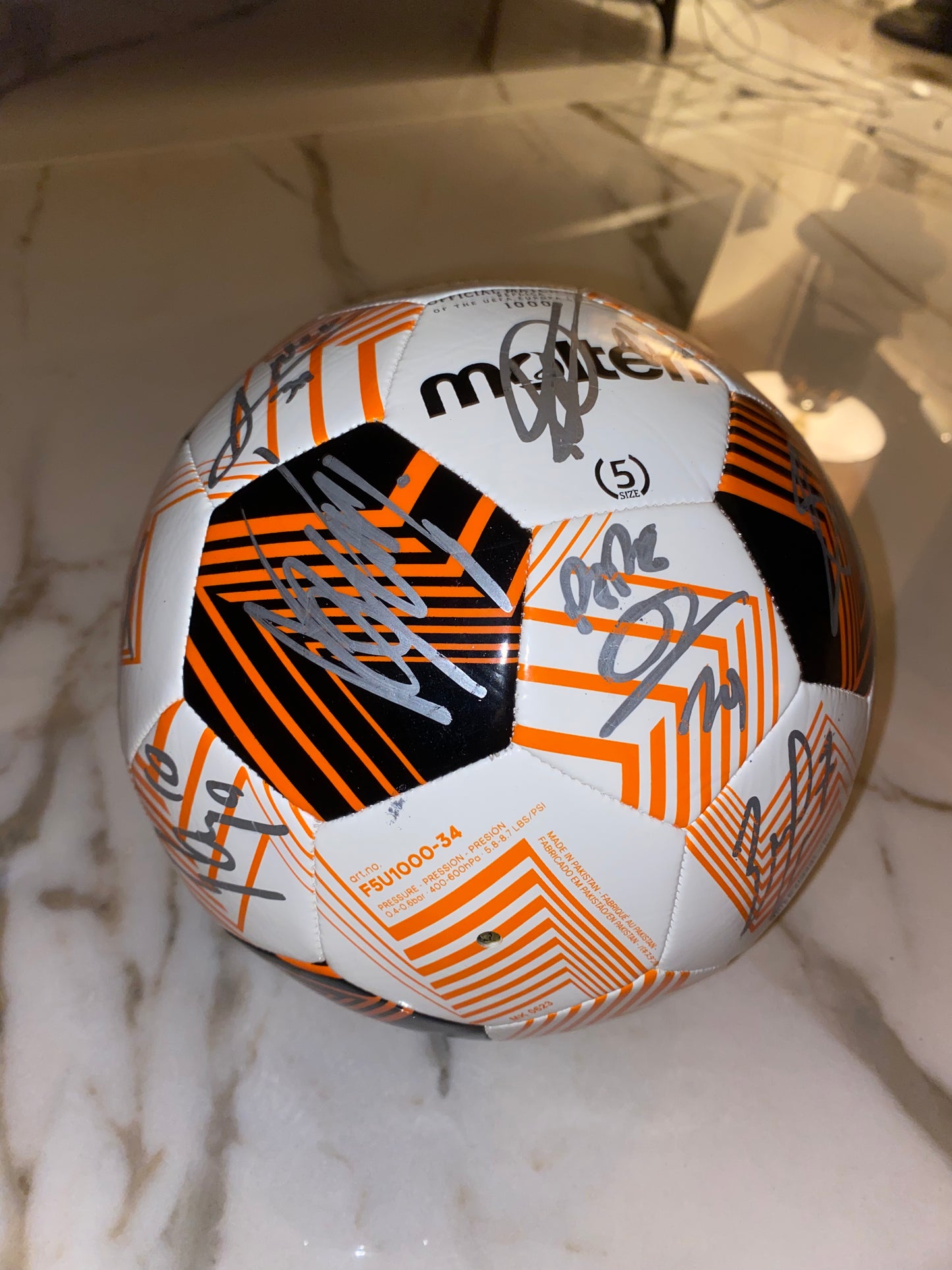 Villarreal CF squad signed football