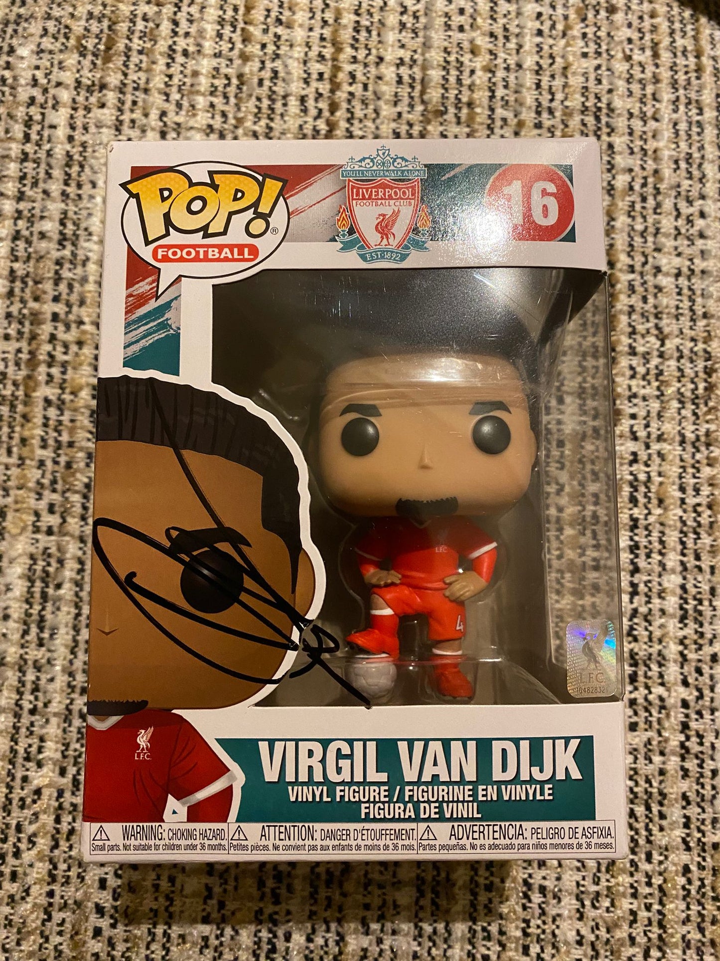 Virgil van Dijk signed funk pop