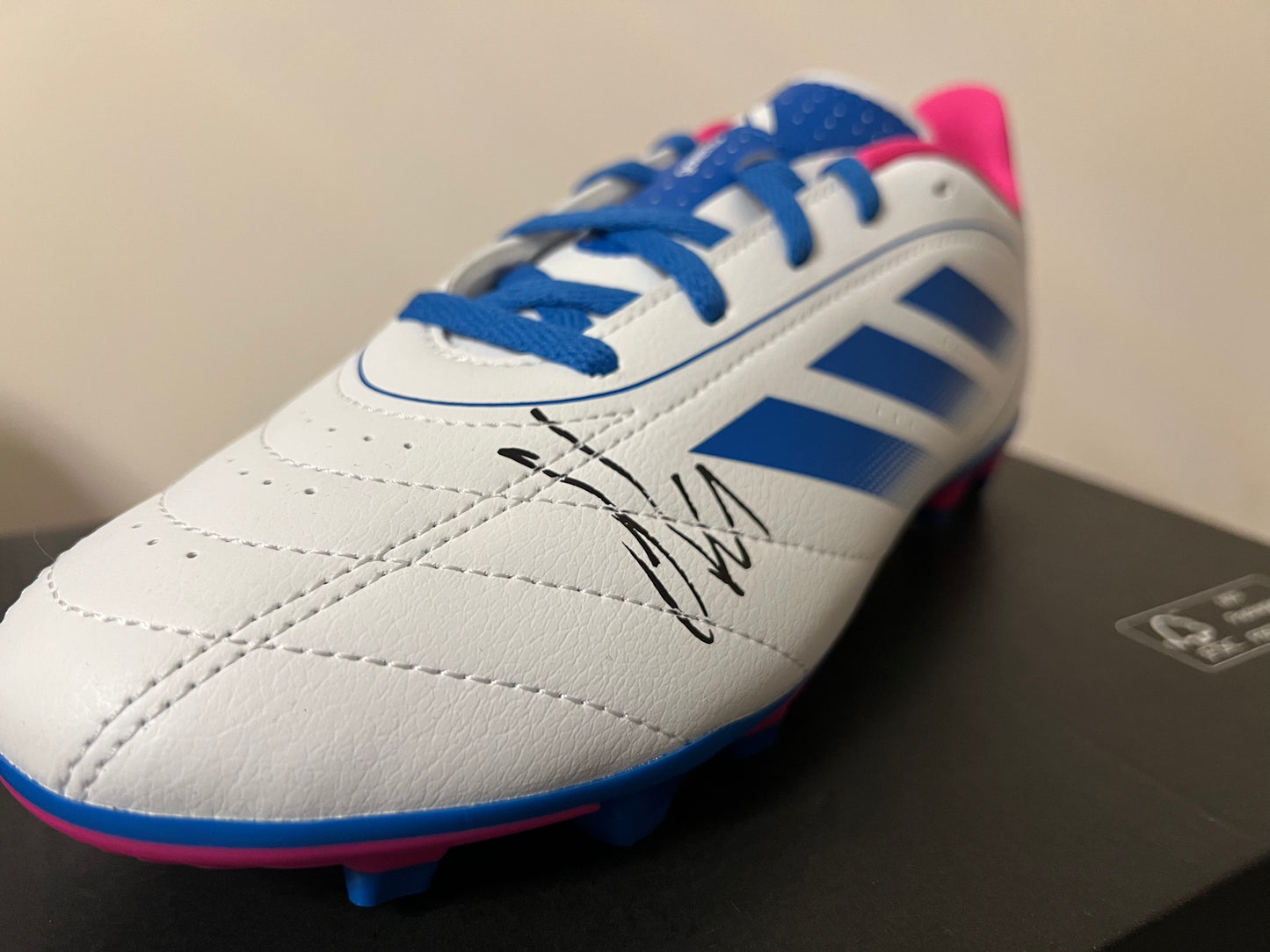 Hugo ekitike hand signed football boot