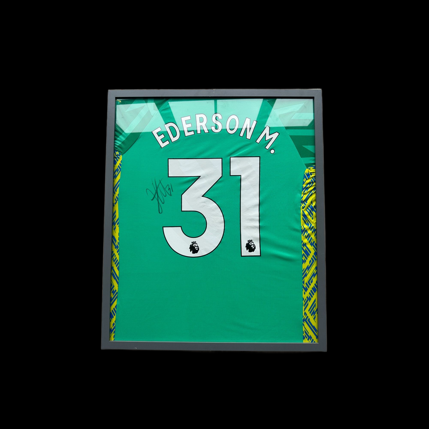 Ederson Signed Framed Shirt