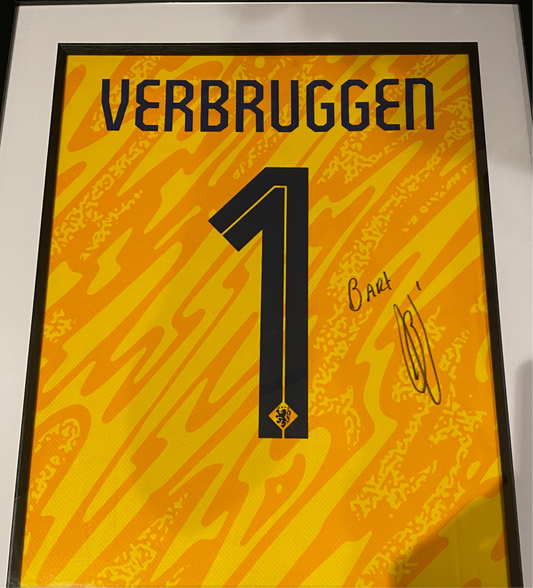 Signed framed BART VERBRUGGEN Shirt