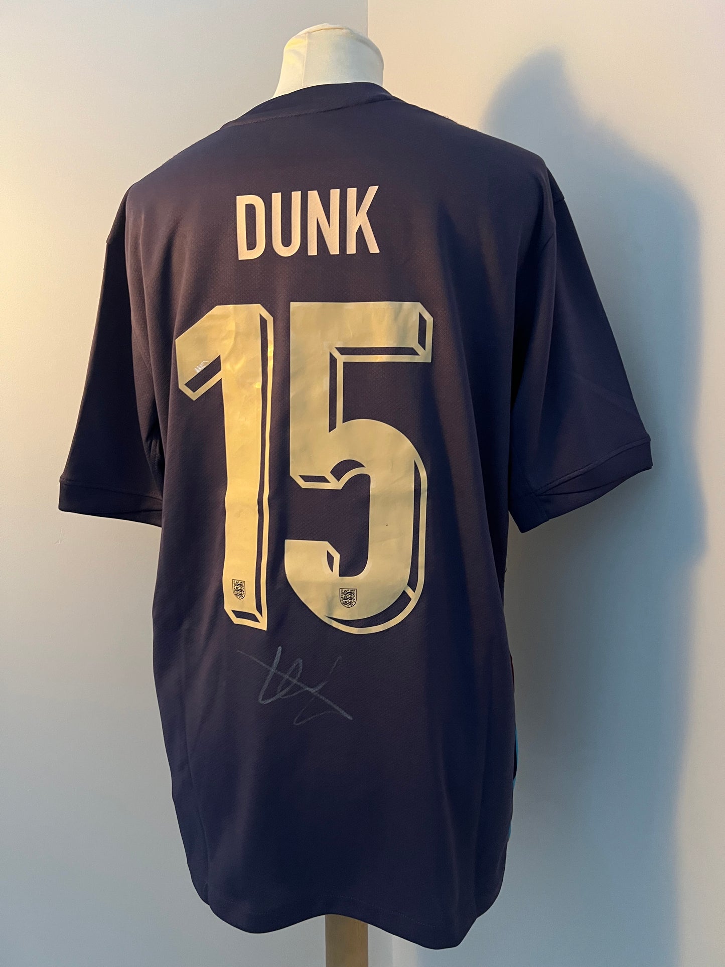 Lewis dunk hand signed England away kit