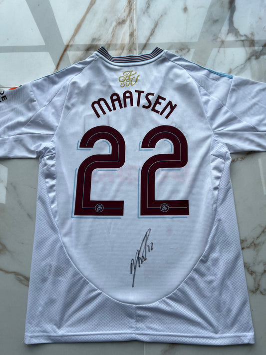 Ian maatsen hand signed Aston Villa away shirt