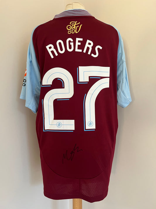 Morgan rogers hand signed Aston Villa home shirt