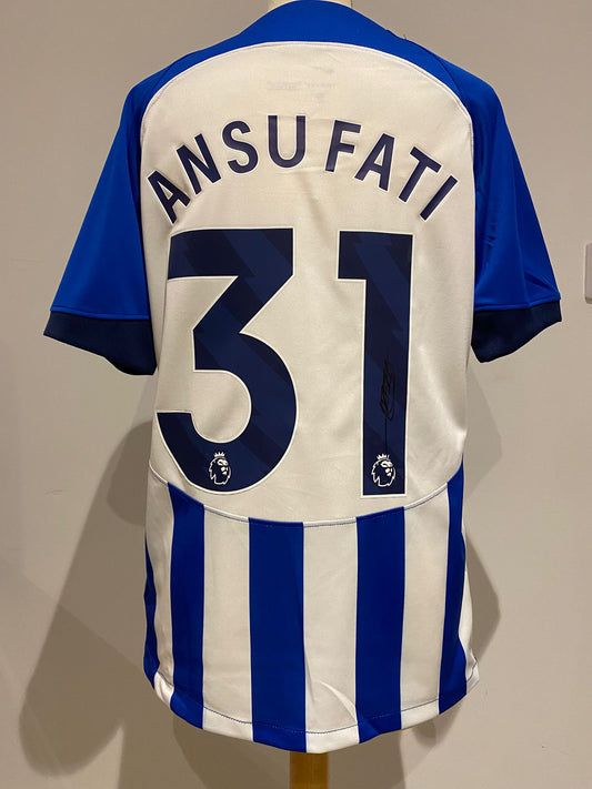 Ansu Fati Signed Brighton Shirt