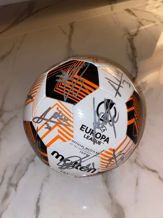 Villarreal CF squad signed football