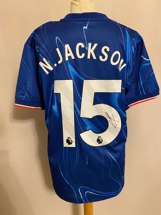 N.jackson hand signed Chelsea home shirt