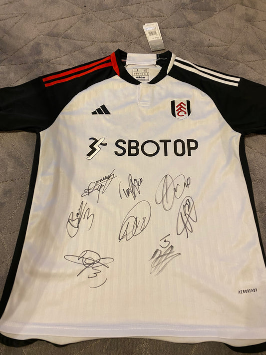 Fulham multi signed shirt