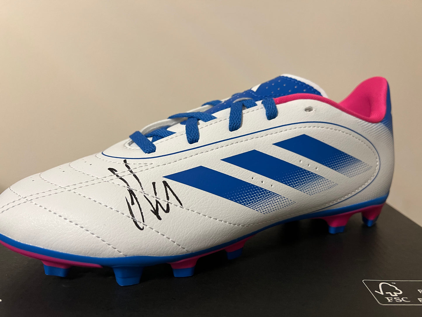 Hugo ekitike hand signed football boot